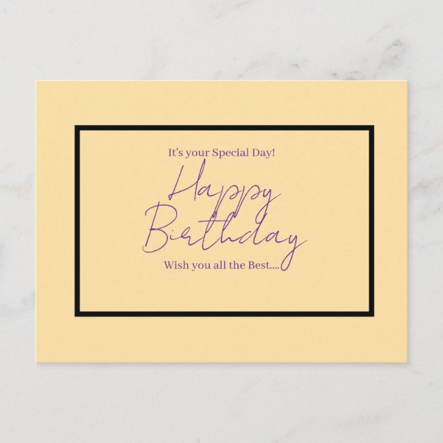 Es tu día especial – Feliz cumpleaños tarjeta post (Anverso)