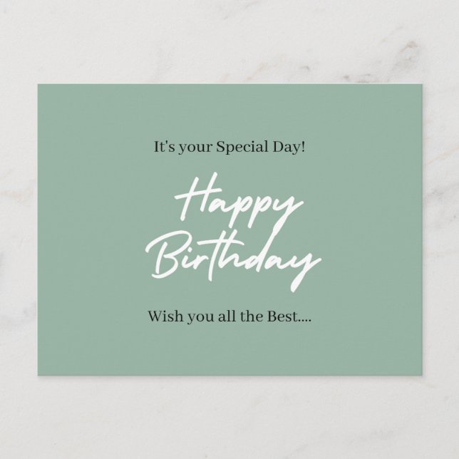 Es tu día especial – Feliz cumpleaños tarjeta post (Anverso)