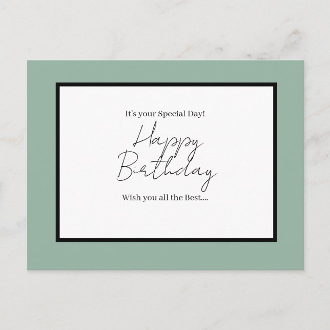 Es tu día especial – Tarjeta de Feliz Cumpleaños (Anverso)