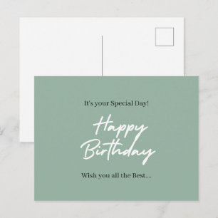 Es tu día especial – Tarjeta postal de feliz cumpl