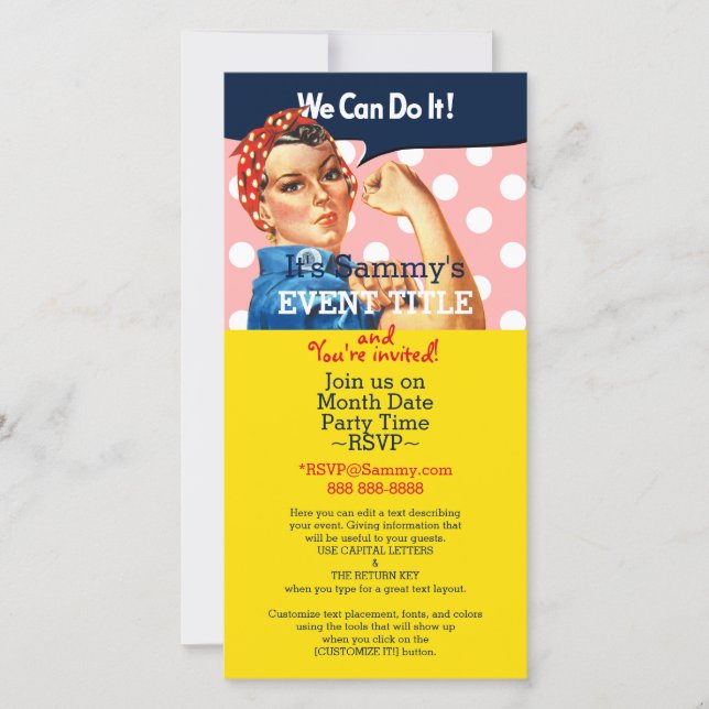 Es tu suministro personalizado de Fiesta Rosie (Anverso)