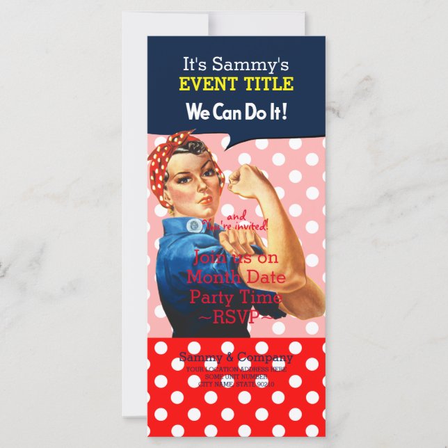 Es tu suministro personalizado de Fiesta Rosie (Anverso)