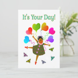 Es tu tarjeta de felicitación plana de día