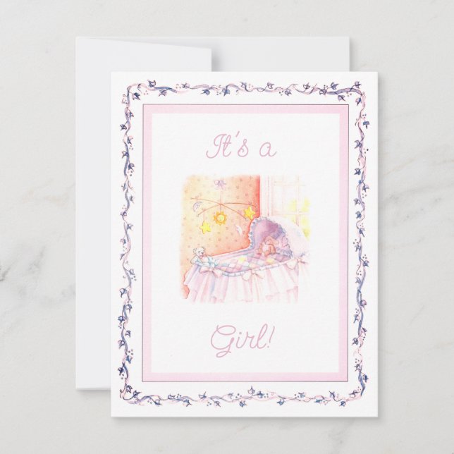 Es un anuncio de nacimiento Chica (Anverso)