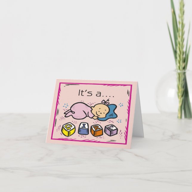 Es un anuncio de nacimiento Chica (Anverso)