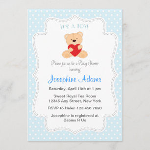 Es un azul de la invitación de Baby Shower del