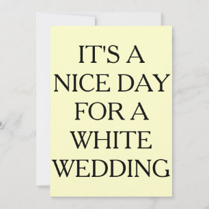 ES UN BUEN DÍA PARA UN BODA BLANCO, INVITACIONES