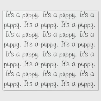 "Es un cachorro". Papel de ajuste