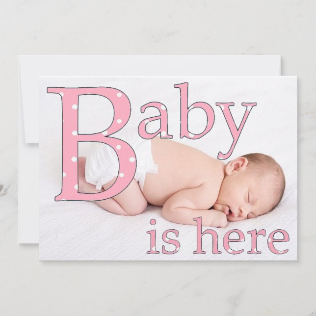 Es un Chica, el bebé está aquí, los anuncios de na (Anverso)