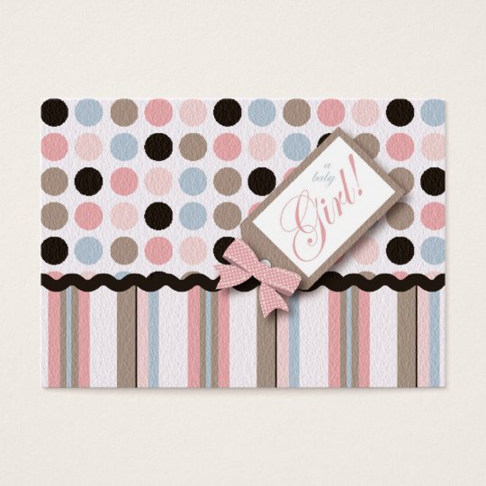 ¡Es un chica! Gracias Notecard Tarjeta De Visita