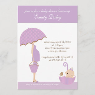 {es un chica!} invitación a la ducha de bebé [lava