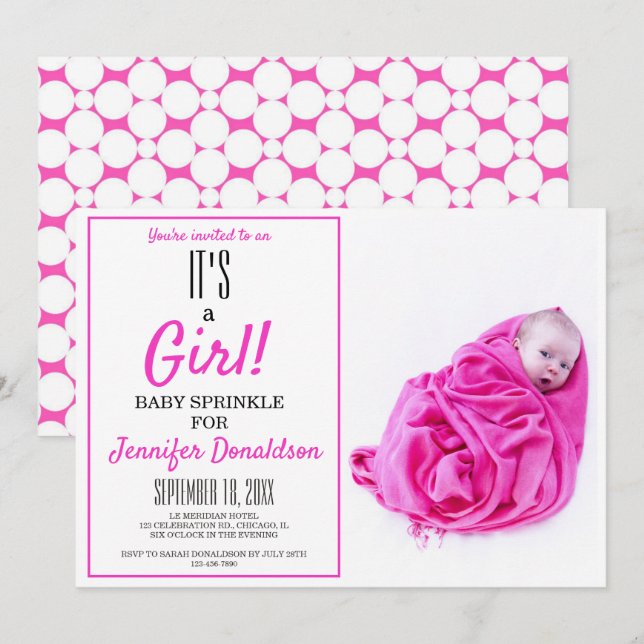 ¡Es un Chica! Invitación a la fotografía de rociad (Anverso / Reverso)