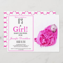 ¡Es un Chica! Invitación a la fotografía rosa de B