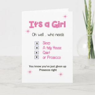Es un chica - tarjeta de Recién nacido