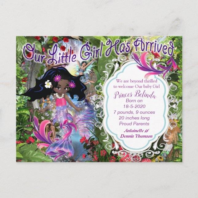 Es un Chica - Una tarjeta postal para el bebé de l (Anverso)