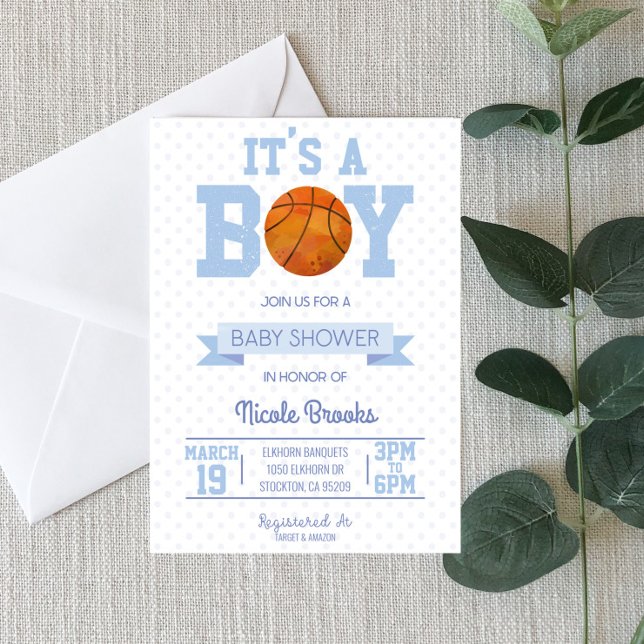 ¡Es un chico! Invitación de Baby Shower al balonce (Subido por el creador)