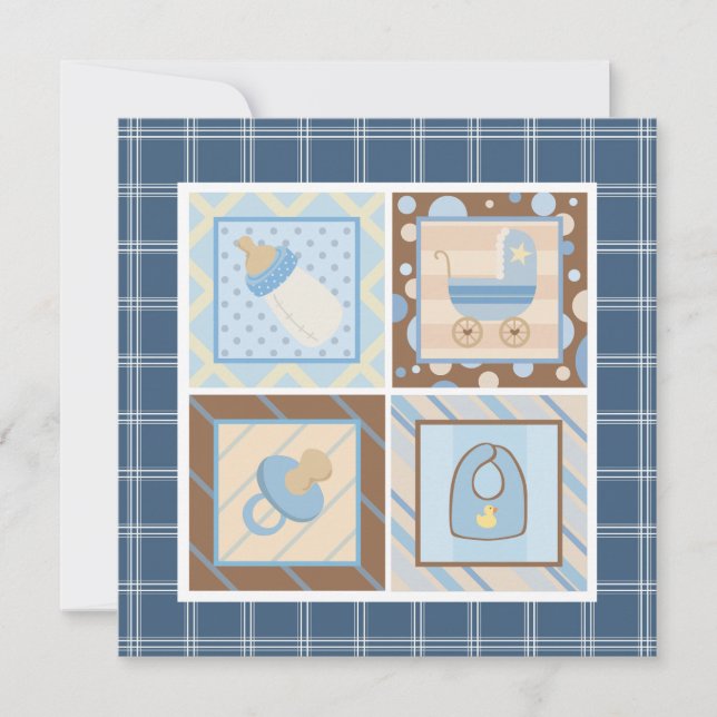 ¡Es un chico! Invitaciones a la ducha para bebés (Anverso)