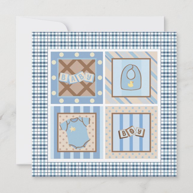 ¡Es un chico! Invitaciones a la ducha para bebés (Anverso)