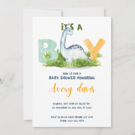 es un chico, una invitación a la ducha de bebé, un