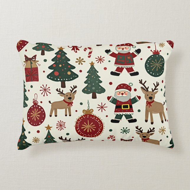 Es un cojín de almohadas con decoración Navidad (Anverso)