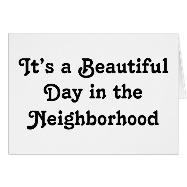 Es un día hermoso (Anverso (Horizontal))