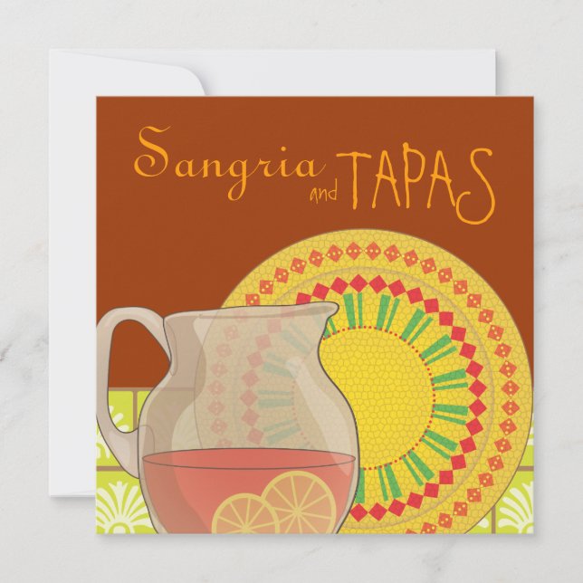 ¡Es un fiesta de los Tapas! Invitación feliz de la (Anverso)