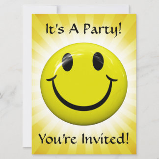 ¡Es un Fiesta! Invitación de cara feliz