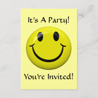 ¡Es un Fiesta! Invitación de cara feliz