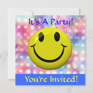 ¡Es un Fiesta! Invitación de cara feliz