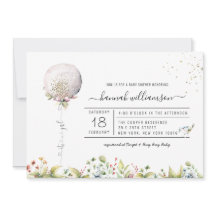 Es un globo de niña | Invitación para baby shower