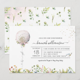 Es un globo de niña | Invitación para baby shower
