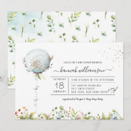 Es un globo de niño | Invitación para baby shower