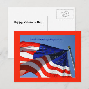 Es un honor ... Tarjeta del Día de los Veteranos