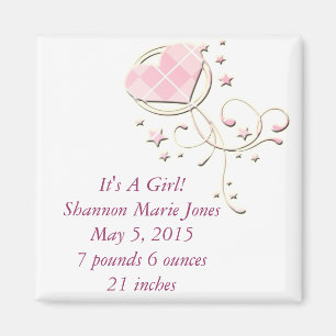 Es un imán Chica Argyle, el corazón se balancea y 