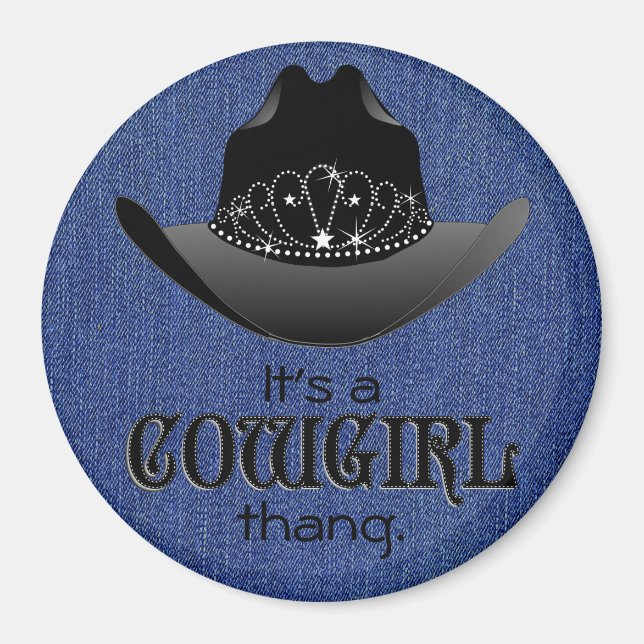 Es un imán de Cowgirl ThAng (Frente)