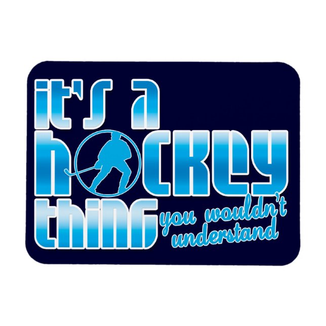 Es un imán de hockey sobre hierba (Horizontal)