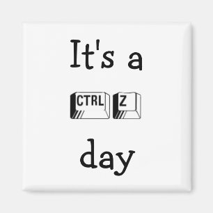 Es un imán del día del Ctrl Z