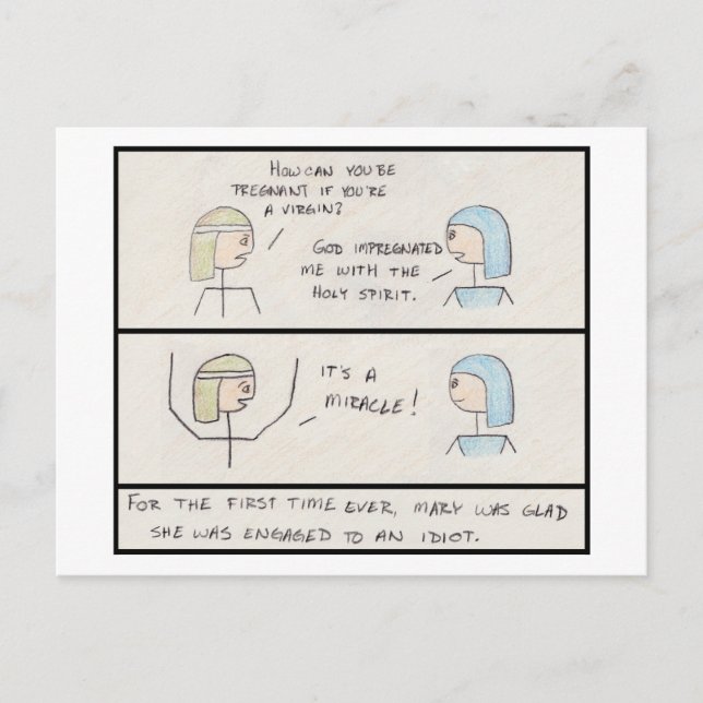 "¡Es un milagro!" Postal (Anverso)