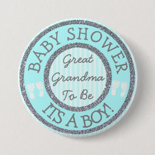 Es un muchacho, abuela a ser botón de Baby Shower