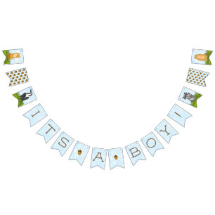 Es un muchacho, bandera temática de Baby Shower