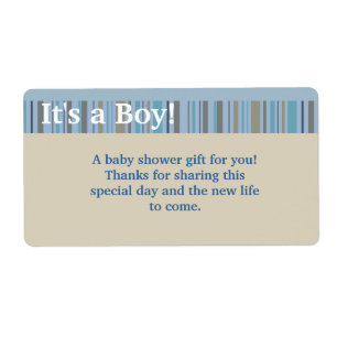 Es un muchacho, etiquetas del favor de Baby Shower