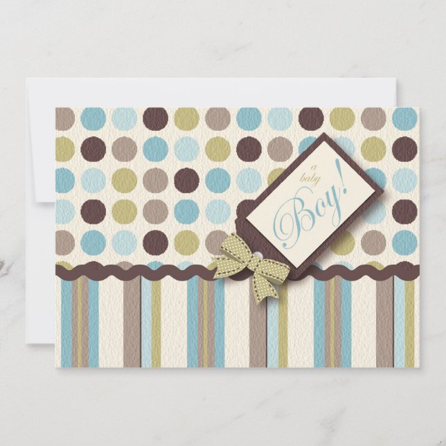 ¡Es un muchacho! Invitación (Anverso)