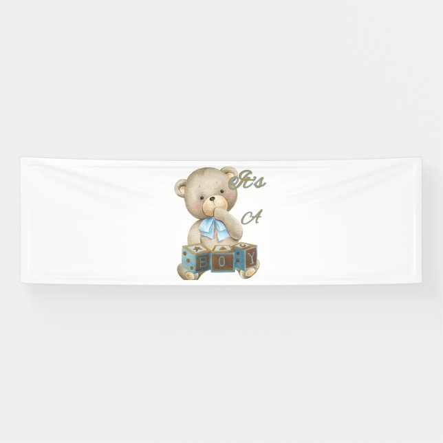 Es un niño 2.5x8 pancarta de vinilo (Horizontal)