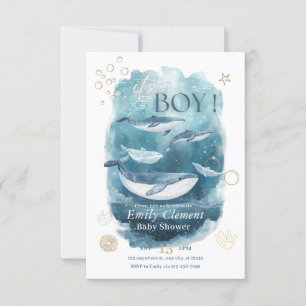 Es un Niño Bajo el Mar Invitación para Baby Shower