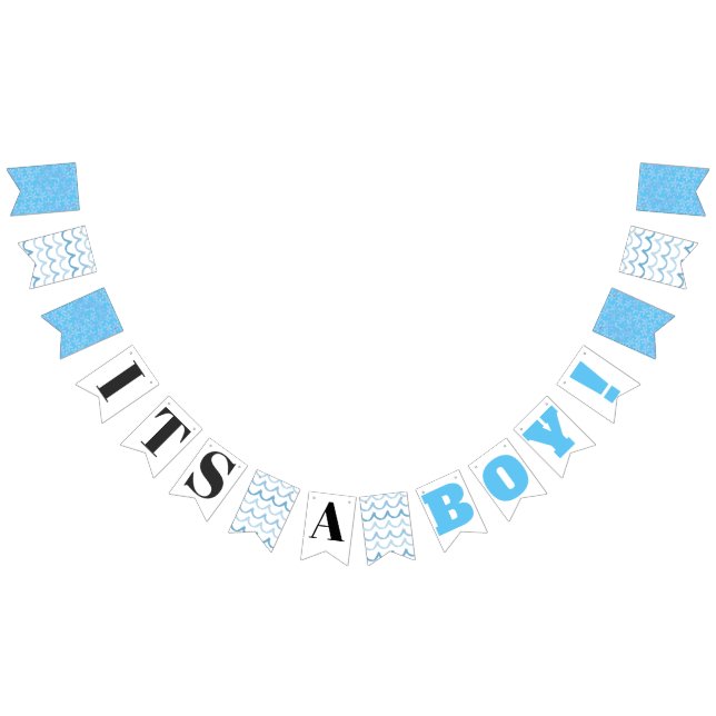 ¡Es un niño! Banderas de Bunting de Baby Shower az (Todo)