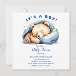 Es un niño Invitación de Baby Shower Teddy Bear