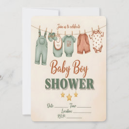 ¡Es un Niño! Invitación de Fiesta para Bebé Niño