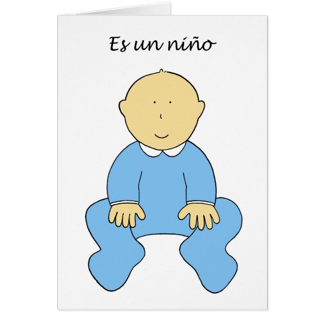 Es un niño It's a Baby Boy in Spanish (Frente)