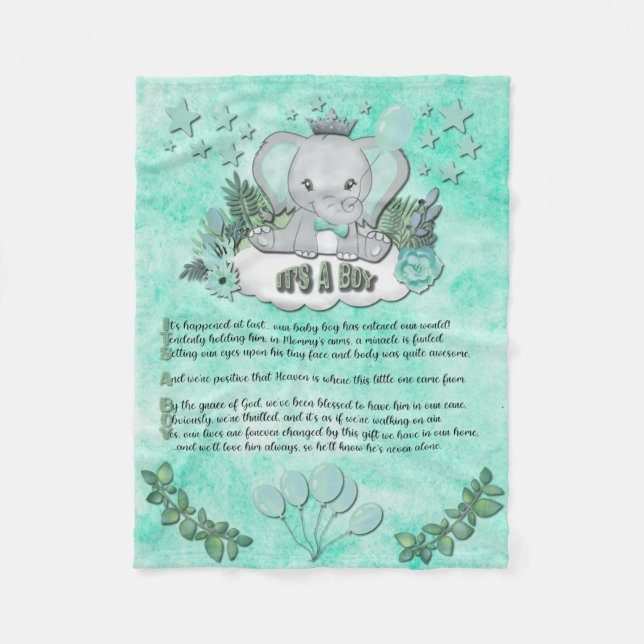 "Es un Niño" Manta para Bebé (Anverso)