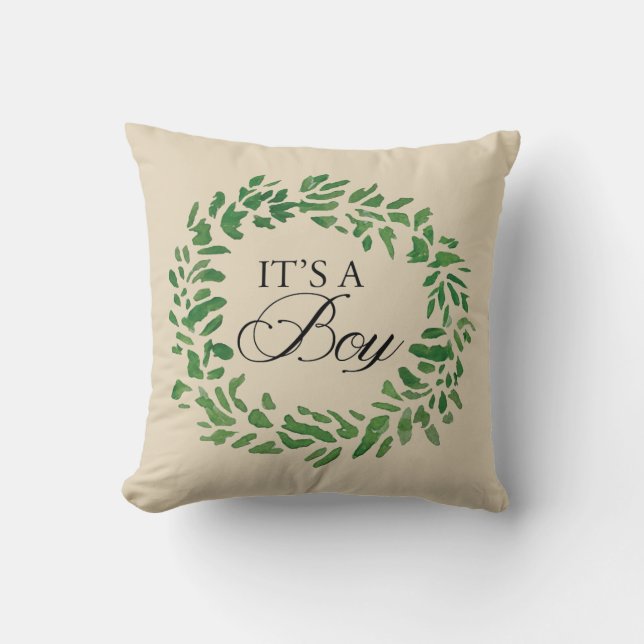 Es un niño revelador de género almohada (Anverso)